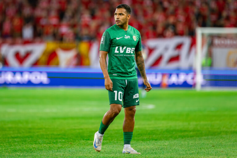 August 11, 2024, Lodz, Poland: Matias Nahuel Leiva of Slask seen during the Polish PKO Ekstraklasa League match between Widzew Lodz and Slask Wroclaw at Widzew Lodz Municipal Stadium. Final score; Widzew Lodz 0:0 Slask Wroclaw.,Image: 898511253, License: Rights-managed, Restrictions: , Model Release: no, Credit line: Mikolaj Barbanell / Zuma Press / Forum