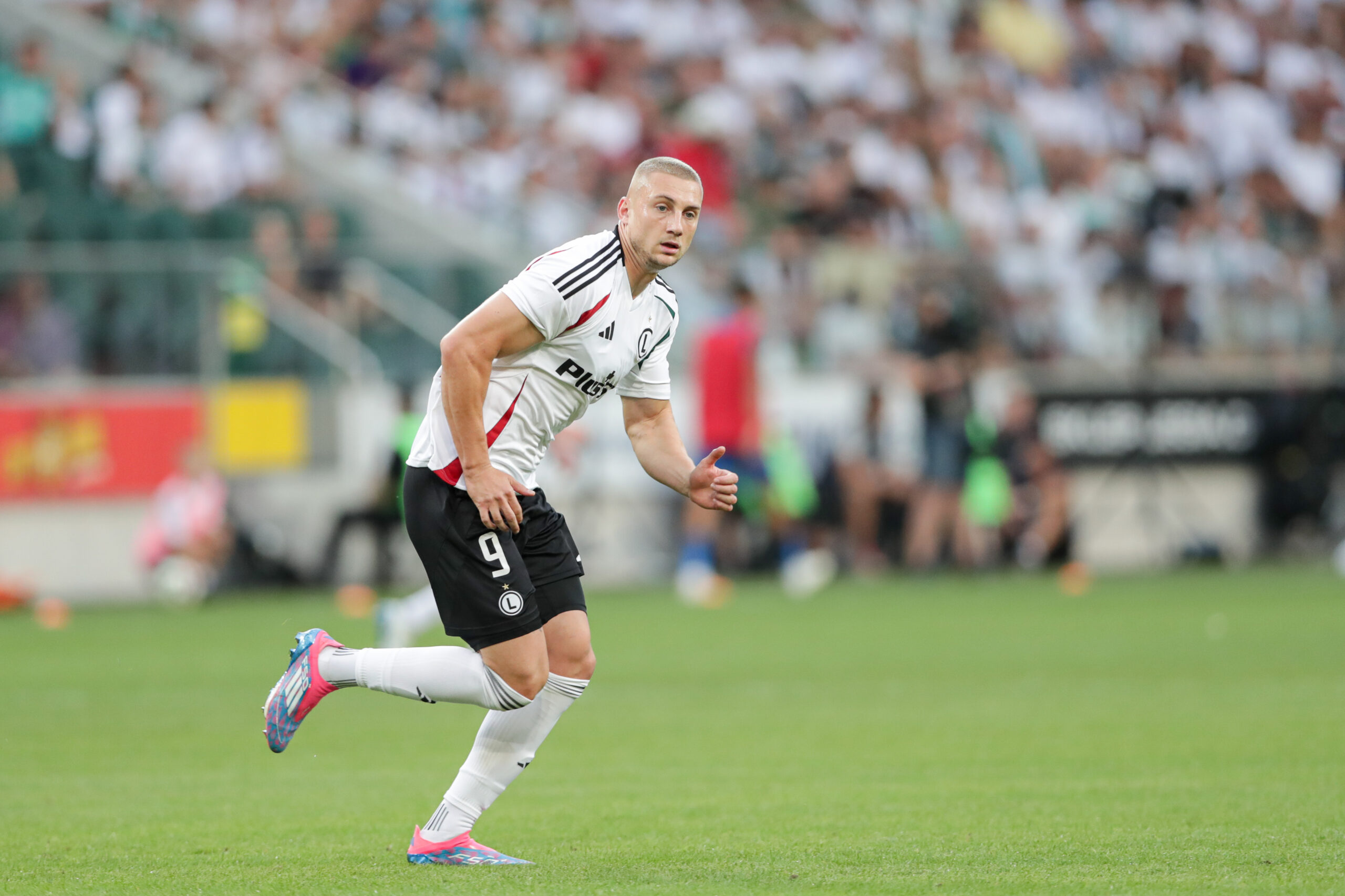 August 15, 2024, Warsaw, Poland: Blaz Kramer of Legia Warszawa seen in action during the UEFA Conference League 2024/2025 match between Legia Warszawa - Brondby IF at The Marshall Jozef Pilsudskis Municipal Stadium of Legia Warsaw. Final score; Legia Warszawa 1:1 Brondby IF.,Image: 900171207, License: Rights-managed, Restrictions: , Model Release: no, Credit line: Grzegorz Wajda / Zuma Press / Forum