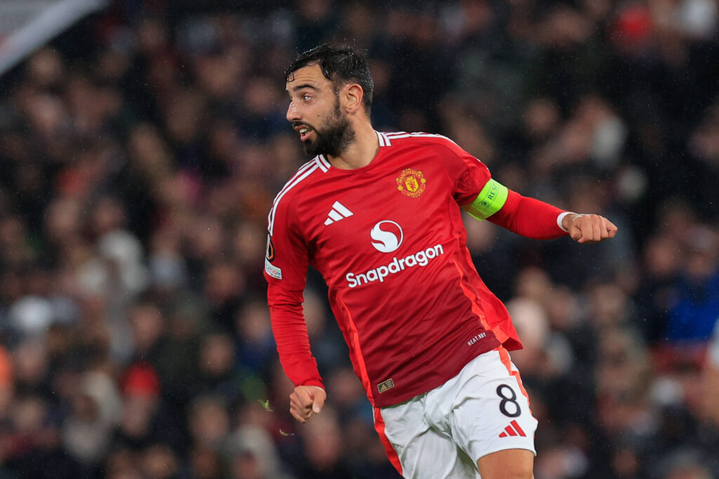 Manchester United, ManU v FC Twente Europa League 25/09/2024. Bruno Fernandes 8 of Manchester United during the Europa League match between Manchester United and FC Twente at Old Trafford, Manchester, England on 25 September 2024. Manchester Old Trafford Greater Manchester England Editorial use only , Copyright: xConorxMolloyx PSI-20476-0151,Image: 912101067, License: Rights-managed, Restrictions: , Model Release: no, Credit line: Conor Molloy / imago sport / Forum