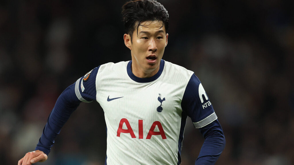 London, England, 26th September 2024. Tottenhams Son Heung-min during the UEFA Europa League match at the Tottenham Hotspur Stadium, London. Picture credit should read: / Sportimage EDITORIAL USE ONLY. No use with unauthorised audio, video, data, fixture lists, club/league logos or live services. Online in-match use limited to 120 images, no video emulation. No use in betting, games or single club/league/player publications. SPI-3334-0068,Image: 912676564, License: Rights-managed, Restrictions: , Model Release: no, Credit line: Paul Terry / imago sport / Forum