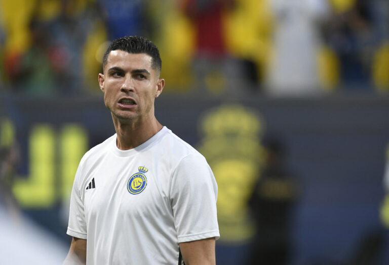 Soccer Football - Saudi Pro League - Al Nassr v Al Wehda - Al-Awwal Park, Riyadh, Saudi Arabia - September 27, 2024 Al Nassr&#039;s Cristiano Ronaldo during the warm up before the match,Image: 912746067, License: Rights-managed, Restrictions: , Model Release: no, Credit line: Stringer / Reuters / Forum