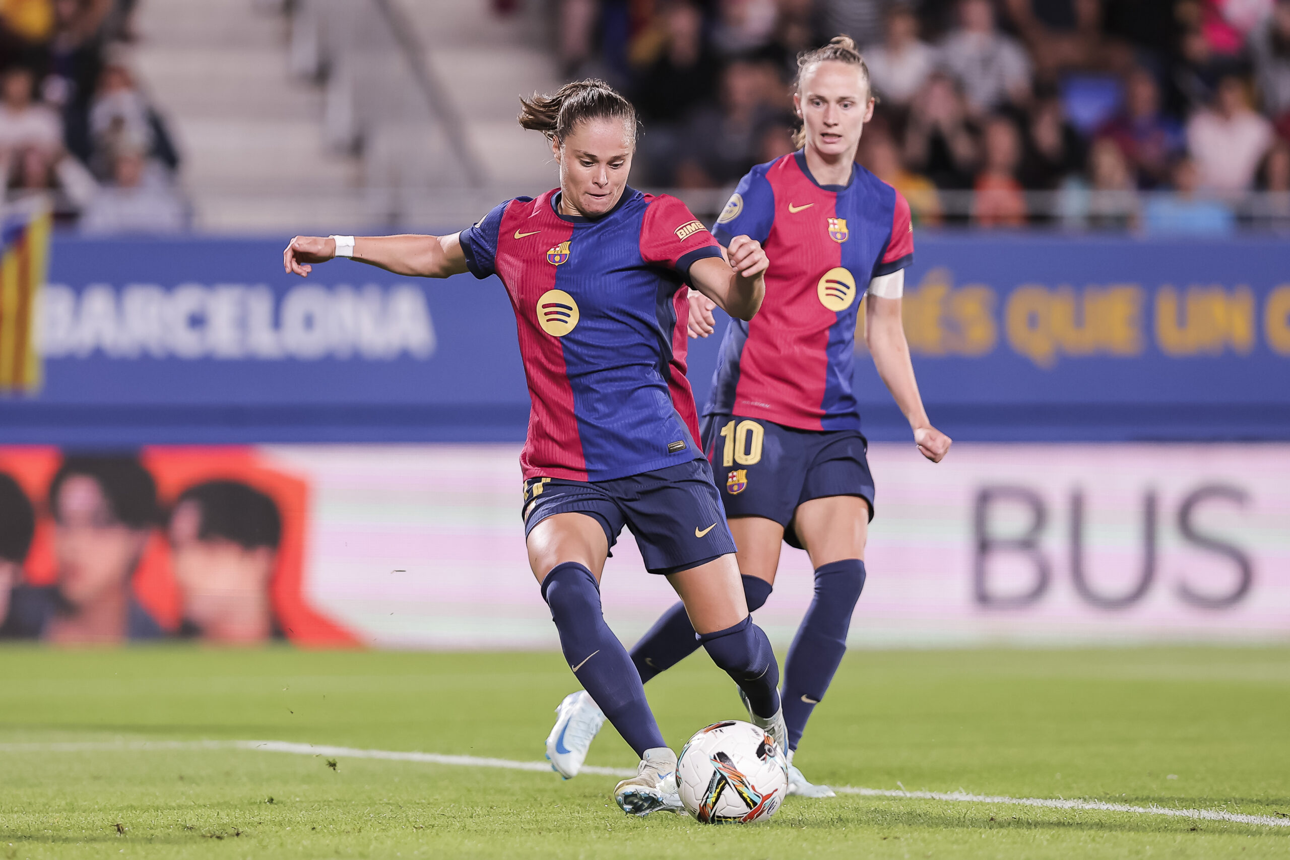 September 28, 2024, Sant Joan Despi, Barcelona, Spain: Ewa Pajor of FC Barcelona Femenino in action during the Spanish Women league, Liga F, football match played between FC Barcelona and Granada CF at Johan Cruyff Stadium on September 28, 2024 in Sant Joan Despi, Spain.,Image: 913328851, License: Rights-managed, Restrictions: , Model Release: no, Credit line: Javier Borrego / Zuma Press / Forum