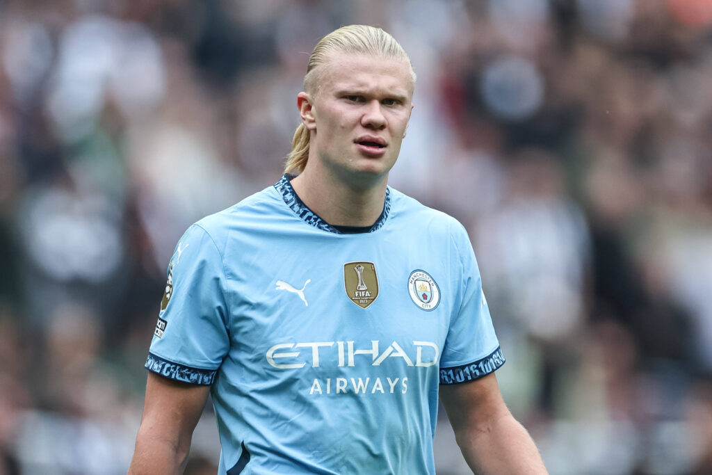 Premier League Newcastle United v Manchester City Erling Haaland of Manchester City during the Premier League match Newcastle United vs Manchester City at St. James s Park, Newcastle, United Kingdom, 28th September 2024 Photo by Newcastle St. James s Park Tyne and Wear United Kingdom Copyright: xMarkxCosgrove/NewsxImagesx,Image: 913671302, License: Rights-managed, Restrictions: , Model Release: no, Credit line: Mark Cosgrove/News Images / imago sport / Forum