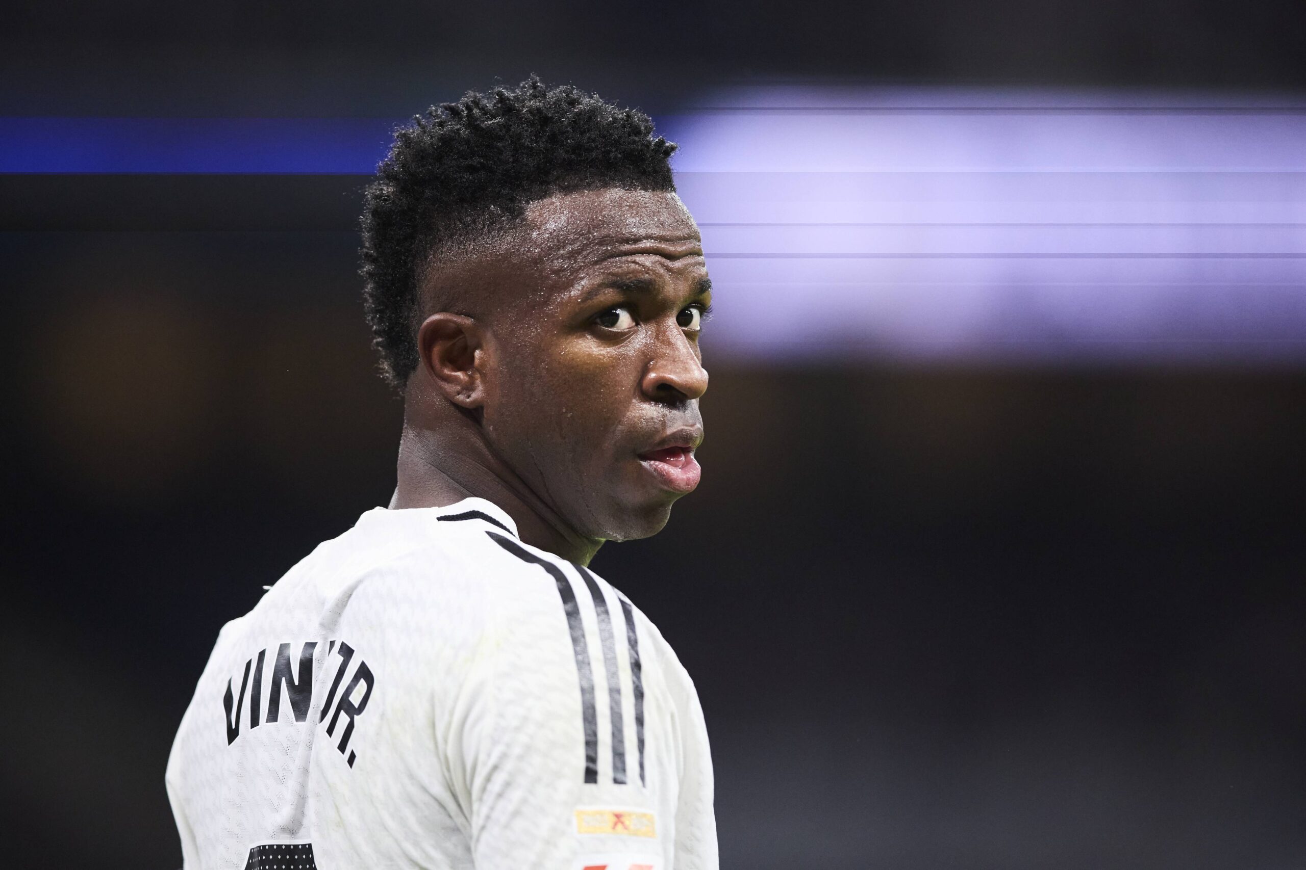 Vinicius Jr (Real Madrid CF) looks on during the LaLiga match between Real Madrid and CD Alaves at Santiago Bernabeu on September 24, 2024 in Madrid, Spain.   (Photo by Manu Reino/DeFodi Images)  
LIGA HISZPANSKA PILKA NOZNA SEZON 2024/2025
FOT. DEFODI IMAGES/newspix.pl / 400mm.pl

POLAND ONLY !!
---
newspix.pl / 400mm.pl