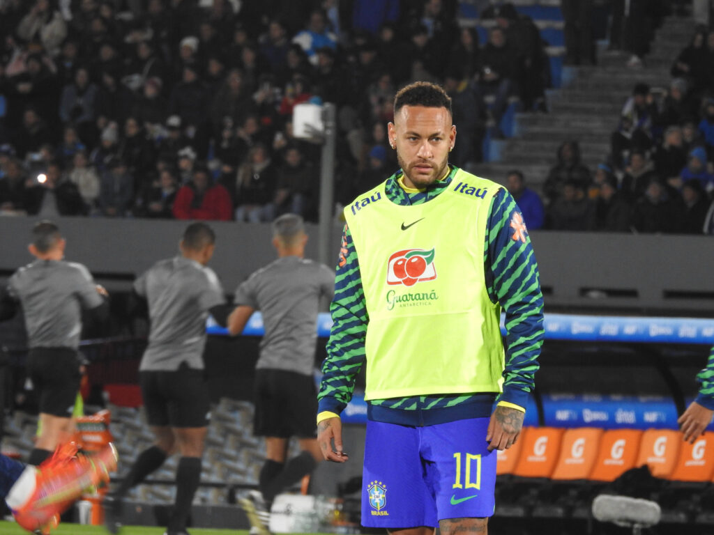 MONTEVIDEU, C. - 17.10.2023: ELIMINATORIAS URUGUAI X BRASIL - Player Neymar Jr (Brazil), in training prior to the Uruguay vs Brazil game, for Qualifiers 2026, Montevideo, Uruguay. (Photo: Enzo vignoli/Fotoarena/Sipa USA)
2023.10.17 Montevideo
pilka nozna kwalifikacje do Mistrzostw Swiata
Urugwaj - Brazylia
Foto Fotoarena/SIPA USA/PressFocus

!!! POLAND ONLY !!!