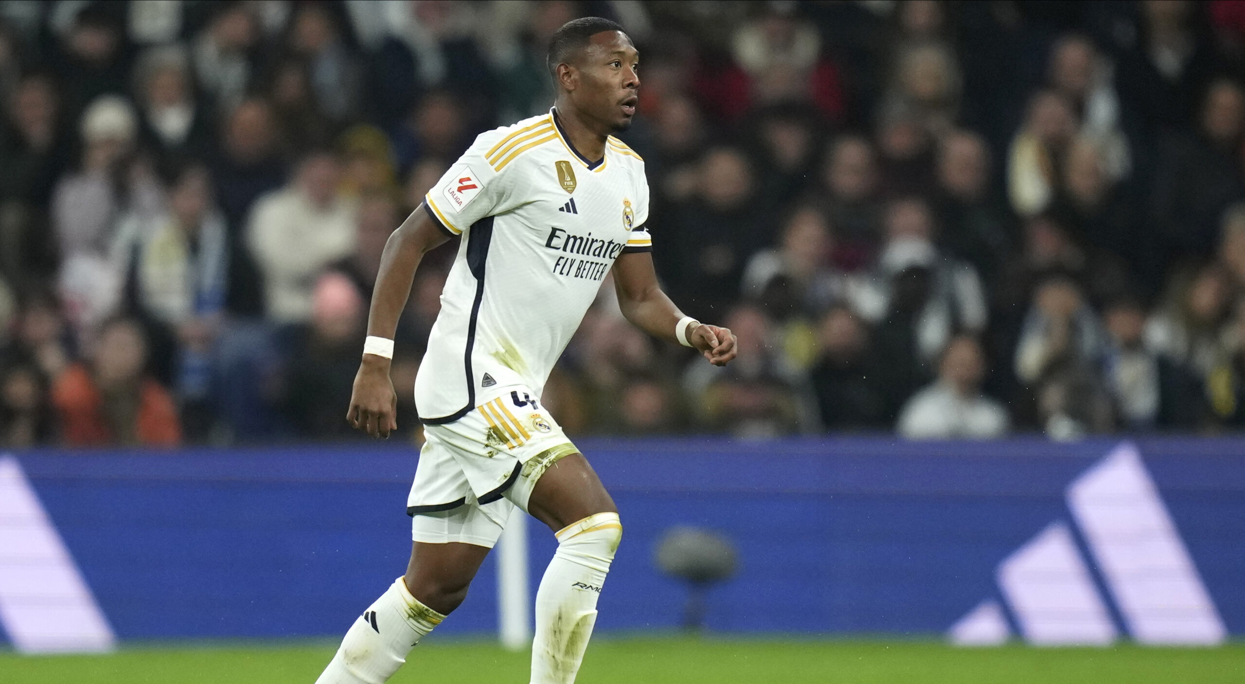 David Alaba of Real Madrid CF during the La Liga match between Real Madrid and Villarreal CF played at Santiago Bernabeu Stadium on December 17, 2023 in Madrid, Spain. (Photo by Cesar Cebolla / pressinphoto / Sipa USA)PHOTO)
2023.12.17 Madrid
pilka nozna liga hiszpanska
Real Madryt - Villarreal CF
Foto pressinphoto/SIPA USA/PressFocus

!!! POLAND ONLY !!!