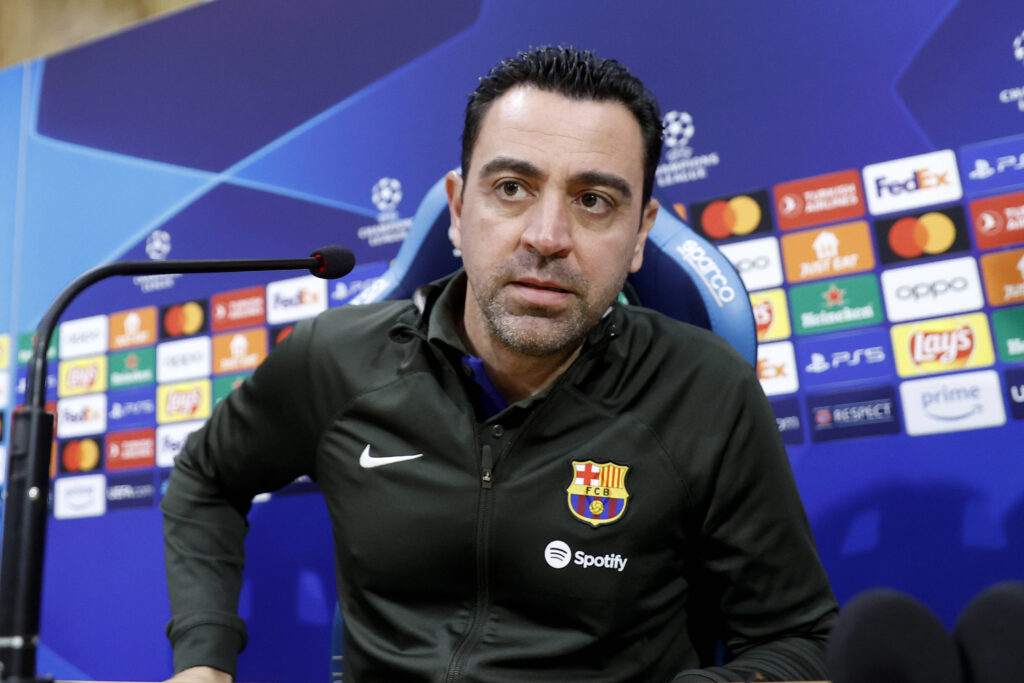 Head Coach Xavi (FC Barcelona) looks on during the FC Barcelona press conference ahead of the UEFA Champions League Round of 16 match versus SSC Napoli at the Diego Armando Maradona Stadium in Naples, ITALY - 20/02/2024
Photo Man9tteo Ciambelli / Sipa Press//CIAMBELLI__G1I6191/Credit:MATTEO CIAMBELLI/SIPA/2402202011
2024.02.20 Neapol
Pilka nozna Liga Mistrzow
Konferencja prasowa FC Barcelona
Foto Matteo Ciambelli/SIPA/PressFocus

!!! POLAND ONLY !!!