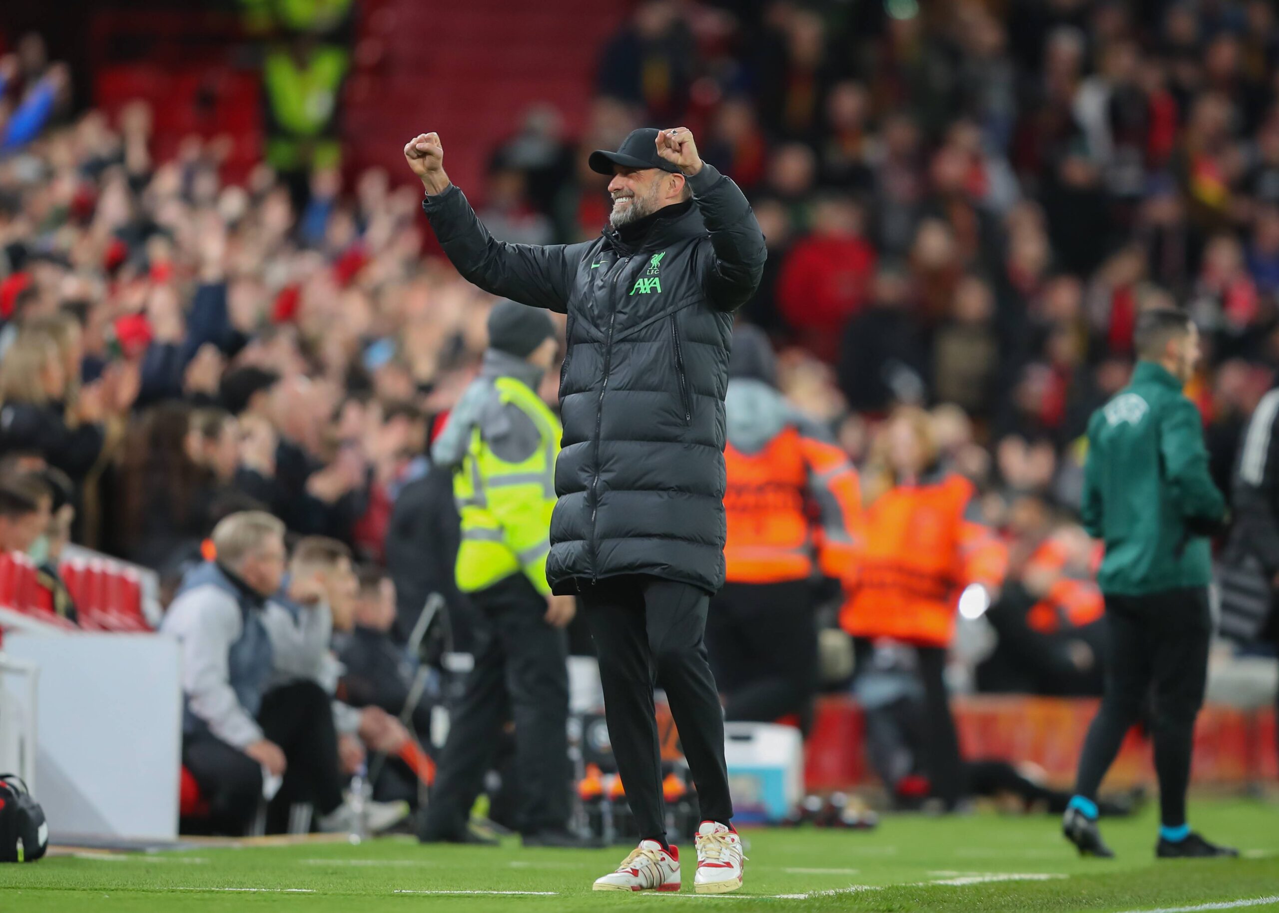 March 14, 2024, Liverpool, Merseyside, United Kingdom: Juergen Klopp manger of Liverpool celebrates Darwin NÃºÃ±ez of Liverpool goal to make it 1-0 Liverpool, during the UEFA Europa League match Liverpool vs Sparta Prague at Anfield, Liverpool, United Kingdom, 14th March 2024. (Credit Image: © Gareth Evans/News Images via ZUMA Press Wire) 
LIGA EUROPY UEFA PILKA NOZNA SEZON 2023/2024
FOT. ZUMA/newspix.pl / 400mm.pl

POLAND ONLY !!!
---
newspix.pl / 400mm.pl