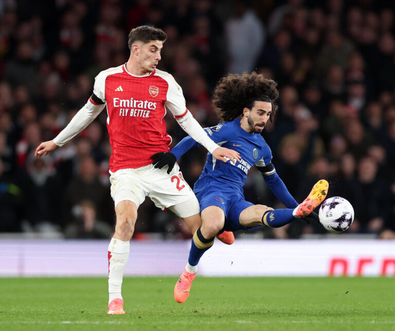 April 23, 2024, London: London, England, 23rd April 2024. Kai Havertz of Arsenal with Marc Cucurella of Chelsea during the Premier League match at the Emirates Stadium, London. (Credit Image: � David Klein/CSM via ZUMA Press Wire)
LIGA ANGIELSKA PILKA NOZNA SEZON 2023/2024
FOT. ZUMA/newspix.pl / 400mm.pl
POLAND ONLY!
---
newspix.pl / 400mm.pl