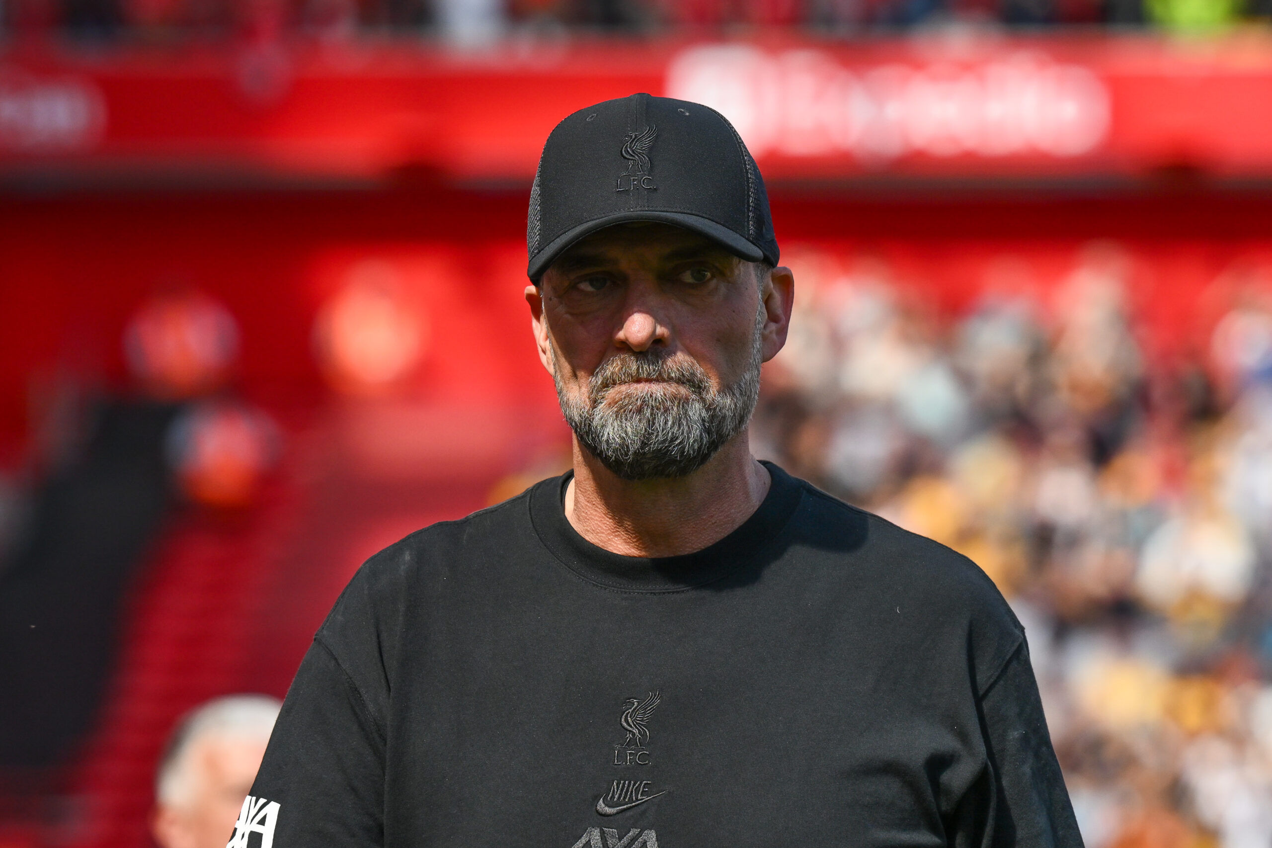 Juergen Klopp Manager of Liverpool takes his seat in the dugout for the very last time ahead of the Premier League match Liverpool vs Wolverhampton Wanderers at Anfield, Liverpool, United Kingdom, 19th May 2024

(Photo by Craig Thomas/News Images) in ,  on 5/19/2024. (Photo by Craig Thomas/News Images/Sipa USA)
2024.05.19 Liverpool
Pilka nozna , liga angielska
FC Liverpool - Wolverhampton Wanderers
Foto Craig Thomas/News Images/SIPA USA/PressFocus

!!! POLAND ONLY !!!