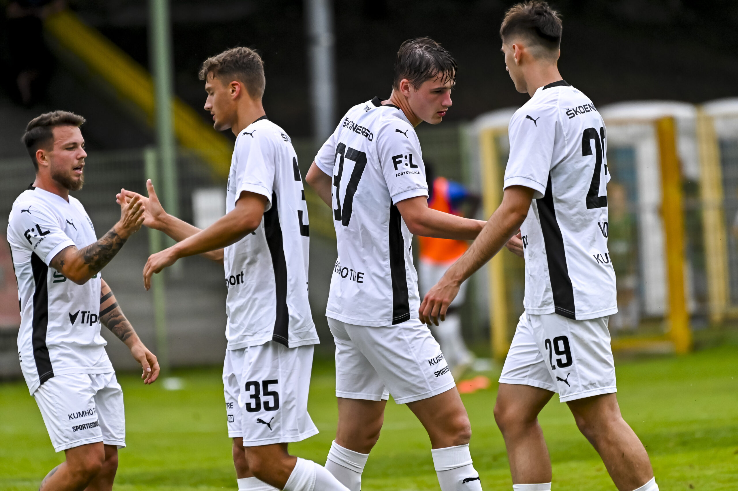 2024.07.012. WROCLAW, Sparing ,  Slask Wroclaw - FC Mlada Boleslav, nz VOJTECH STRANSKY RADOSC GOL DENIS DONAT MATYAS VOJTA, fot. KRYSTYNA PACZKOWSKA/ newspix.pl / 400mm.pl