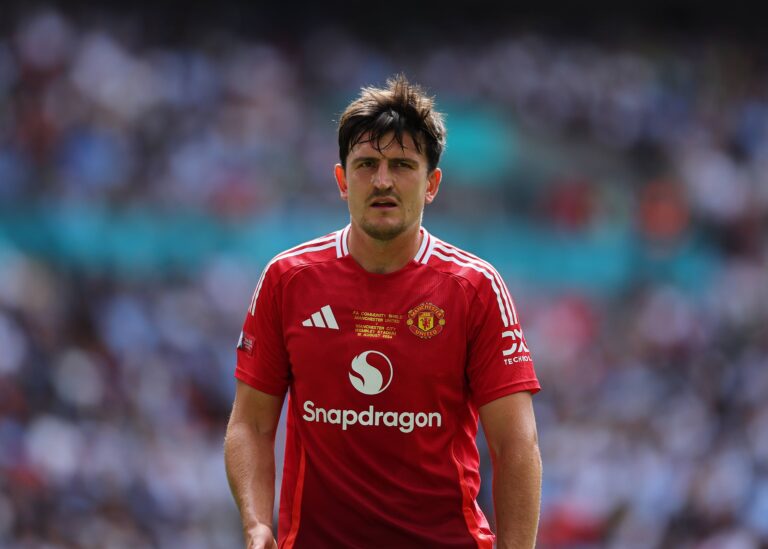 August 10, 2024, London, London, England: 10th August 2024;  Wembley Stadium, London, England; FA Community Shield Football, Manchester City versus Manchester United; Harry Maguire of Manchester United (Credit Image: © John Patrick Fletcher/Action Plus Sports via ZUMA Press Wire) 
TARCZA WSPOLNOTY LIGA ANGIELSKA PILKA NOZNA SEZON 2024/2025
FOT. ZUMA/newspix.pl / 400mm.pl

POLAND ONLY !!!
---
newspix.pl / 400mm.pl