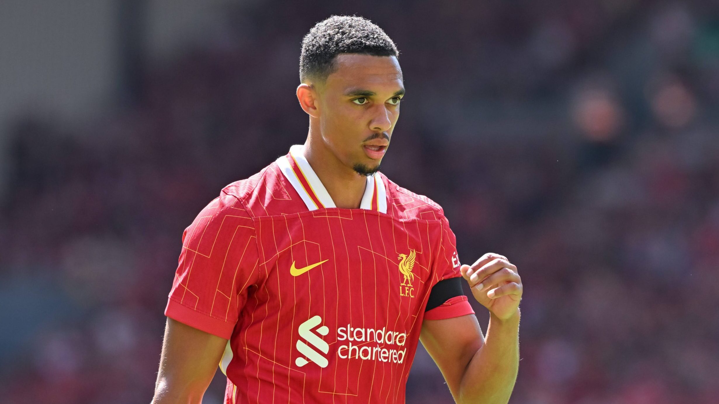 August 11, 2024, Liverpool, Merseyside, United Kingdom: Trent Alexander-Arnold of Liverpool during the Pre-season friendly match Liverpool vs Sevilla at Anfield, Liverpool, United Kingdom, 11th August 2024. (Credit Image: © Cody Froggatt/News Images via ZUMA Press Wire) 
MECZ TOWARZYSKI PILKA NOZNA SEZON 2024/2025
FOT. ZUMA/newspix.pl / 400mm.pl

POLAND ONLY !!!
---
newspix.pl / 400mm.pl