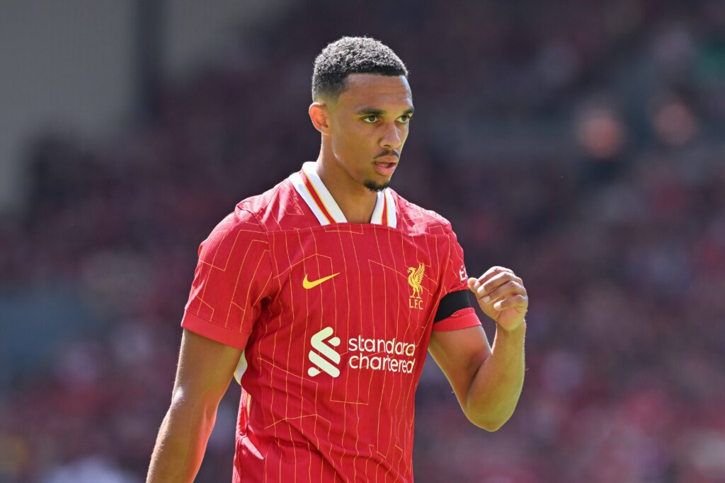 August 11, 2024, Liverpool, Merseyside, United Kingdom: Trent Alexander-Arnold of Liverpool during the Pre-season friendly match Liverpool vs Sevilla at Anfield, Liverpool, United Kingdom, 11th August 2024. (Credit Image: © Cody Froggatt/News Images via ZUMA Press Wire) 
MECZ TOWARZYSKI PILKA NOZNA SEZON 2024/2025
FOT. ZUMA/newspix.pl / 400mm.pl

POLAND ONLY !!!
---
newspix.pl / 400mm.pl