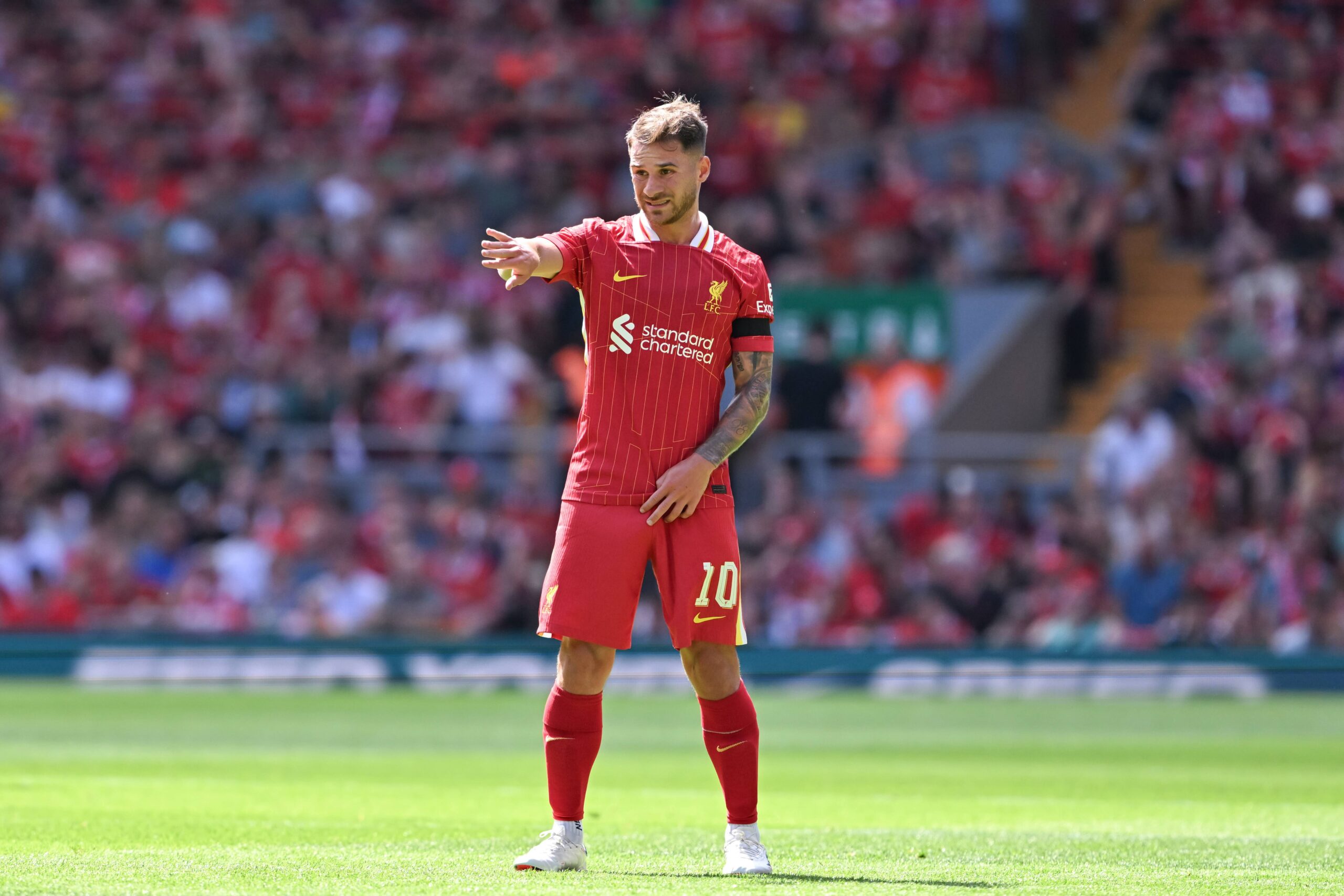 August 11, 2024, Liverpool, Merseyside, United Kingdom: Alexis Mac Allister of Liverpool during the Pre-season friendly match Liverpool vs Sevilla at Anfield, Liverpool, United Kingdom, 11th August 2024. (Credit Image: © Cody Froggatt/News Images via ZUMA Press Wire) 
MECZ TOWARZYSKI PILKA NOZNA SEZON 2024/2025
FOT. ZUMA/newspix.pl / 400mm.pl

POLAND ONLY !!!
---
newspix.pl / 400mm.pl