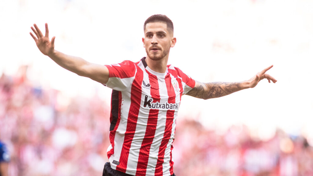 Athletic de Bilbao&#039;s Oihan Sancet  celebrates goal during La Liga match. August 15,2024. (ALTERPHOTOS/Ropero)
2024.08.15 Bilbao
pilka nozna liga hiszpanska
Athletic Bilbao - Getafe CF
Foto Jorge Ropero/SIPA USA/PressFocus

!!! POLAND ONLY !!!