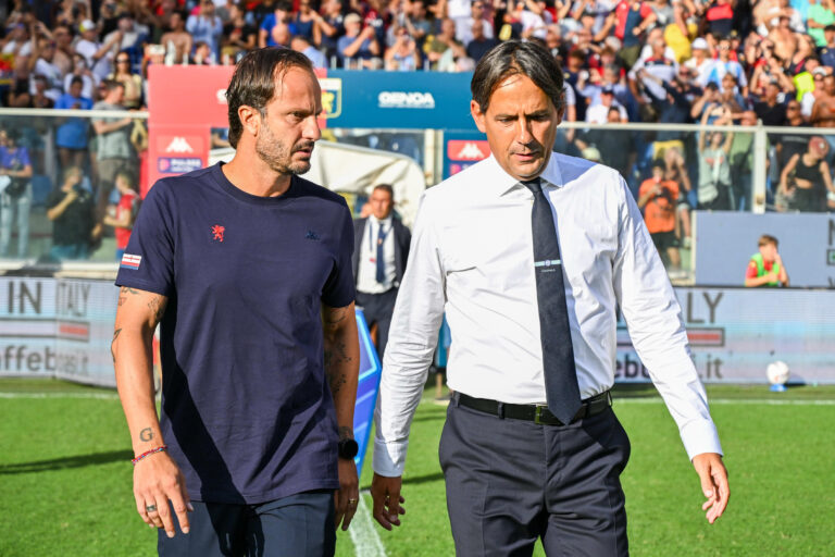 August 17, 2024, Genova, Italia: Genoa&#x2019;s head coach Alberto Gilardino and Inter&#x2019;s head coach Simone Inzaghi during the Serie A soccer match between Genoa and Inter at the Luigi Ferraris Stadium in Genoa, Italy - Saturday, August 17, 2024. Sport - Soccer . (Photo by Tano Pecoraro/Lapresse) (Credit Image: © Tano Pecoraro/LaPresse via ZUMA Press)
LIGA WLOSKA PILKA NOZNA SEZON 2024/2025
FOT. ZUMA/newspix.pl / 400mm.pl
POLAND ONLY!
---
newspix.pl / 400mm.pl