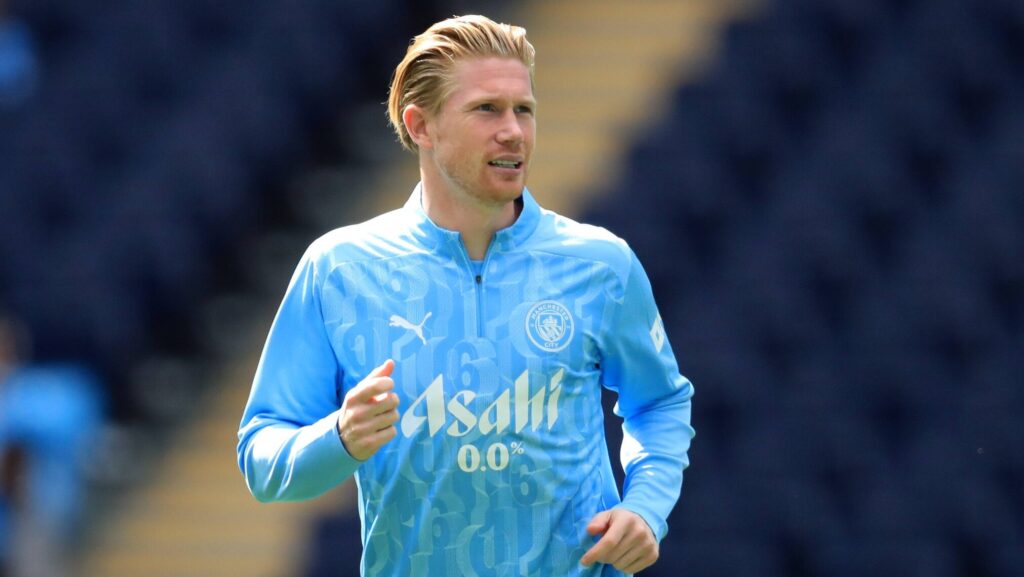 August 24, 2024, Manchester, Lancashire, England: 24th August 2024; Etihad Stadium, Manchester, England; Premier League Football, Manchester City versus Ipswich Town; Kevin de Bruyne of Manchester City during the pre match warm up (Credit Image: © David Blunsden/Action Plus Sports via ZUMA Press Wire) 
LIGA ANGIELSKA PILKA NOZNA SEZON 2024/2025
FOT. ZUMA/newspix.pl / 400mm.pl

POLAND ONLY !!!
---
newspix.pl / 400mm.pl