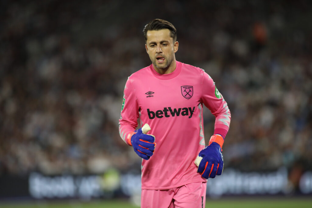 London, England, August 28th 2024: Lukasz Fabianski (1 West Ham United) during the Carabao Cup game between West Ham United and Bournemouth at London Stadium in London, England  (Alexander Canillas/SPP) (Photo by Alexander Canillas/SPP/Sipa USA)
2024.08.28 Londyn
Pilka nozna , Puchar Ligi Angielskiej
West Ham United - AFC Bournemouth
Foto Alexander Canillas/SPP/SIPA USA/PressFocus

!!! POLAND ONLY !!!