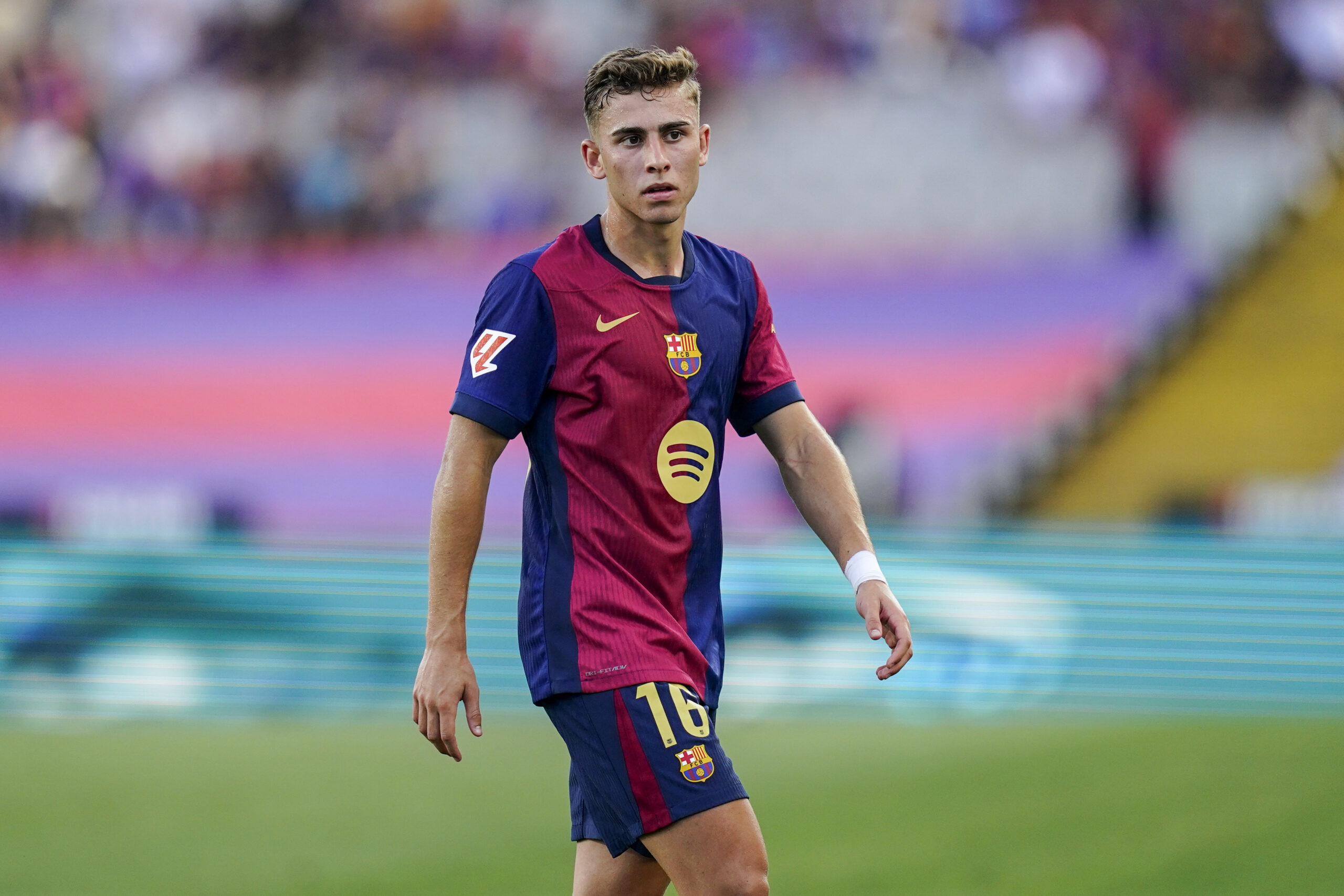 Fermin Lopez of FC Barcelona during the La Liga EA Sports match between FC Barcelona and Real Valladolid played at Lluis Companys Stadium on August 31, 2024 in Barcelona, Spain. (Photo by Sergio Ruiz / PRESSINPHOTO)
2024.08.31 Barcelona
pilka nozna liga hiszpanska 
FC Barcelona - Real Valladolid
Foto Sergio Ruiz/pressinphoto/SIPA USA/PressFocus

!!! POLAND ONLY !!!