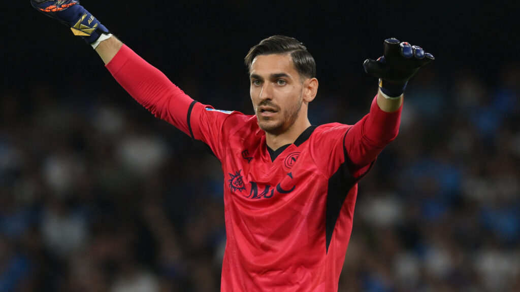 Alex Meret of SSC Napoli  gestures  during the Serie A  Enelive match between SSC Napoli vs Parma Calcio at Diego Armando Maradona Stadium on August 31,2024 in Naples, Italy.(Photo by Agostino Gemito/Pacific Press/Sipa USA)
2024.08.31 Neapol
pilka nozna liga wloska
SSC Napoli - Parma Calcio
Foto Agostino Gemito/Pacific Press/SIPA USA/PressFocus

!!! POLAND ONLY !!!