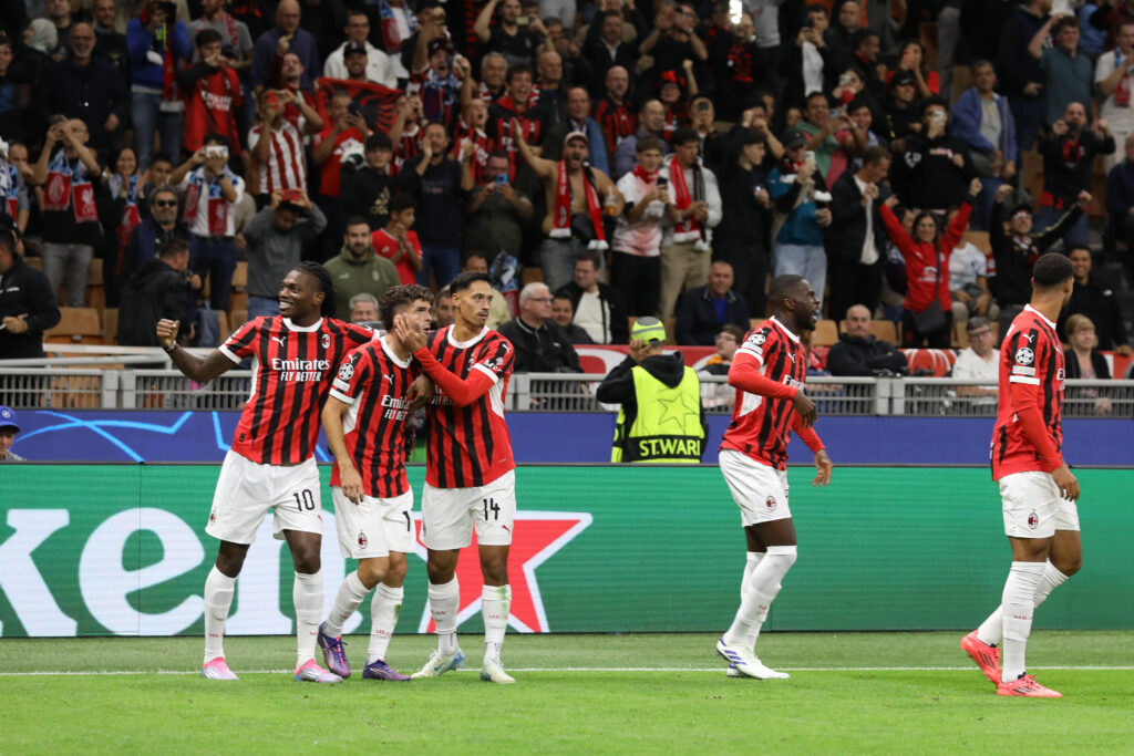 September 17, 2024, Milan, Lombardy, Italy: CHRISTIAN PULISIC of AC MILAN reacts to scoring his side first goal during the Matchday 1 of 8 of the UEFA Champions League 2024/2025 between AC MILAN and LIVERPOOL FC at San Siro in Milan, Italy (Credit Image: © Mickael Chavet/ZUMA Press Wire)
LIGA MISTRZOW PILKA NOZNA SEZON 2024/2025
FOT. ZUMA/newspix.pl / 400mm.pl
POLAND ONLY!
---
newspix.pl / 400mm.pl