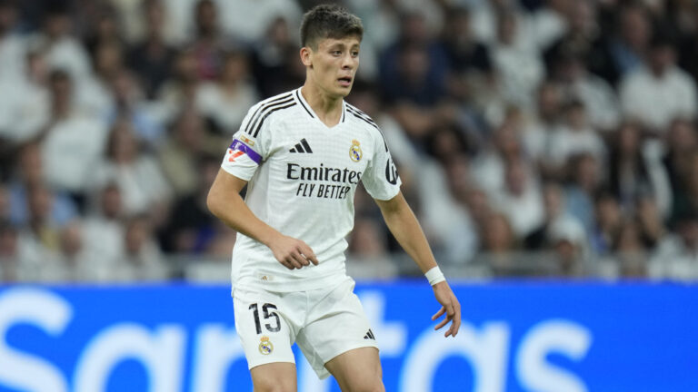 Arda Guler of Real Madrid CF during the La Liga EA Sports match between Real Madrid and RCD Espanyol played at Santiago Bernabeu Stadium on September 21, 2024 in Madrid, Spain. (Photo by Juan Perez / PRESSINPHOTO)
2024.09.21 Madryt
pilka nozna Liga hiszpanska
Real Madryt - RCD Espanyol Barcelona
Foto Juan Perez/pressinphoto/SIPA USA/PressFocus

!!! POLAND ONLY !!!