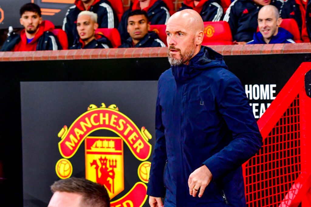 MANCHESTER, Stadium Old Trafford, 25-09-2024 , season 2024 / 2025, UEFA / FIFA internationaal  , Europa League , during the match Manchester United - Twente , Manchester United coach Erik ten Hag (Photo by Pro Shots/Sipa USA)
2024.09.25 Manchester
pilka nozna liga europy
Manchester United - Twente
Foto Pro Shots/SIPA USA/PressFocus

!!! POLAND ONLY !!!