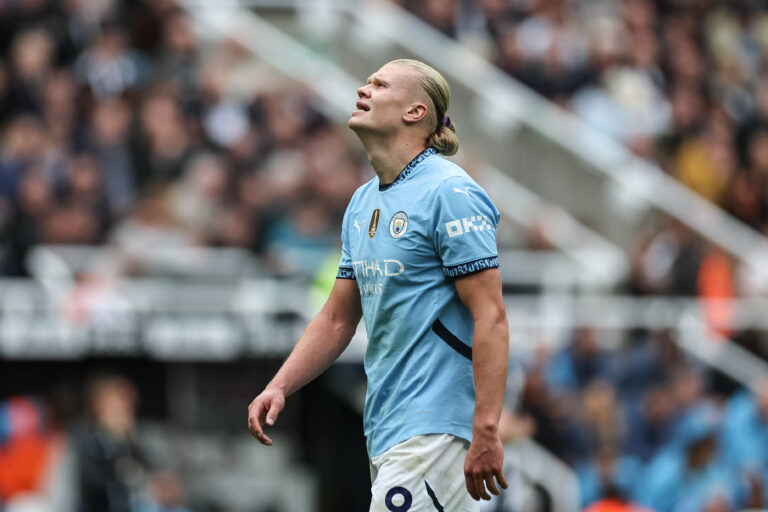 September 28, 2024, Newcastle, Tyne And Wear, United Kingdom: Erling Haaland of Manchester City reacts after a missed chance on goal during the Premier League match Newcastle United vs Manchester City at St. James&#039;s Park, Newcastle, United Kingdom, 28th September 2024. (Credit Image: © Mark Cosgrove/News Images via ZUMA Press Wire)
LIGA ANGIELSKA PILKA NOZNA SEZON 2024/2025
FOT. ZUMA/newspix.pl / 400mm.pl
POLAND ONLY!
---
newspix.pl / 400mm.pl