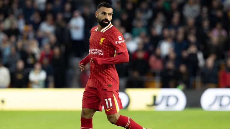 Wolverhampton Wanderers v Liverpool Premier League 28/09/2024. Liverpool forward Mohamed Salah 11 during the Premier League match between Wolverhampton Wanderers and Liverpool at Molineux, Wolverhampton, England on 28 September 2024. Editorial use only DataCo restrictions apply See www.football-dataco.com , Copyright: xIanxStephenx PSI-20526-0044
2024.09.28 
pilka nozna
liga angielska 2024/2025
Foto IMAGO/PressFocus

!!! POLAND ONLY !!!