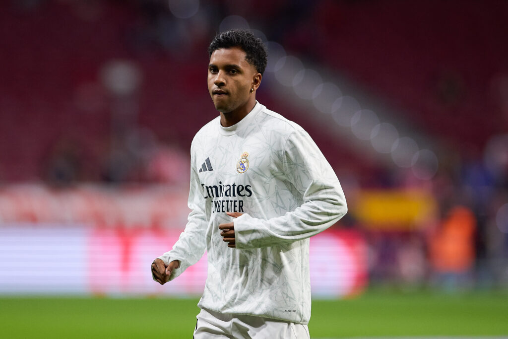 Rodrygo Goes of Real Madrid CF warms up prior to the 2024/2025 La Liga EA Sports week 8 football match between Atletico Madrid and Real Madrid CF at Civitas Metropoliano stadium. Final score: Atletico Madrid 1 : 1 Real Madrid CF (Photo by Federico Titone / SOPA Images/Sipa USA)
2024.09.29 Madryt
pilka nozna , liga hiszpanska
Atletico Madryt - Real Madryt
Foto Federico Titone/SOPA Images/SIPA USA/PressFocus

!!! POLAND ONLY !!!