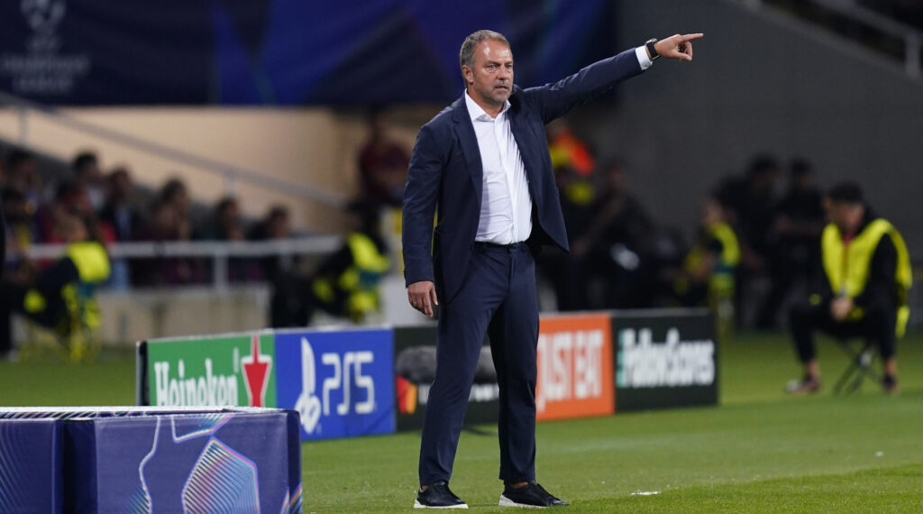 FC Barcelona head coach Hansi Flickduring the UEFA Champions League match, date 2, second leg, between FC Barcelona and BSC Young Boys played at Camp Nou Stadium on October 1, 2024 in Barcelona Spain. (Photo by Sergio Ruiz / Imago)  (Photo by pressinphoto/Sipa USA)
2024.10.01 Barcelona
pilka nozna Liga Mistrzow
FC Barcelona - BSC Young Boys Berno
Foto Sergio Ruiz/Imago/pressinphoto/SIPA USA/PressFocus

!!! POLAND ONLY !!!