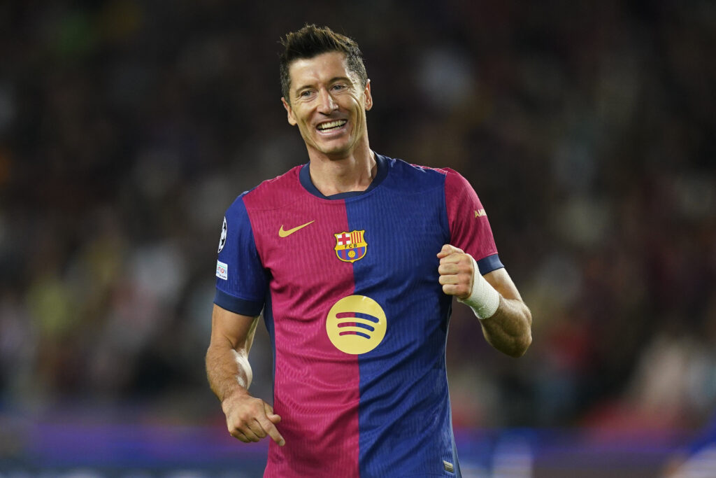 Robert Lewandowski of FC Barcelonaduring the UEFA Champions League match, date 2, second leg, between FC Barcelona and BSC Young Boys played at Camp Nou Stadium on October 1, 2024 in Barcelona Spain. (Photo by Sergio Ruiz / Imago)  (Photo by pressinphoto/Sipa USA)
2024.10.01 Barcelona
pilka nozna Liga Mistrzow
FC Barcelona - BSC Young Boys Berno
Foto Sergio Ruiz/Imago/pressinphoto/SIPA USA/PressFocus

!!! POLAND ONLY !!!