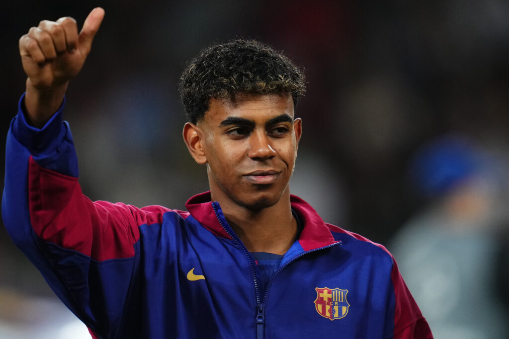 Lamine Yamal of FC Barcelonaduring the UEFA Champions League match, date 2, second leg, between FC Barcelona and BSC Young Boys played at Camp Nou Stadium on October 1, 2024 in Barcelona Spain. (Photo by Bagu Blanco / PRESSINPHOTO)
2024.10.01 Barcelona
pilka nozna Liga Mistrzow
FC Barcelona - BSC Young Boys Berno
Foto Bagu Blanco/pressinphoto/SIPA USA/PressFocus

!!! POLAND ONLY !!!