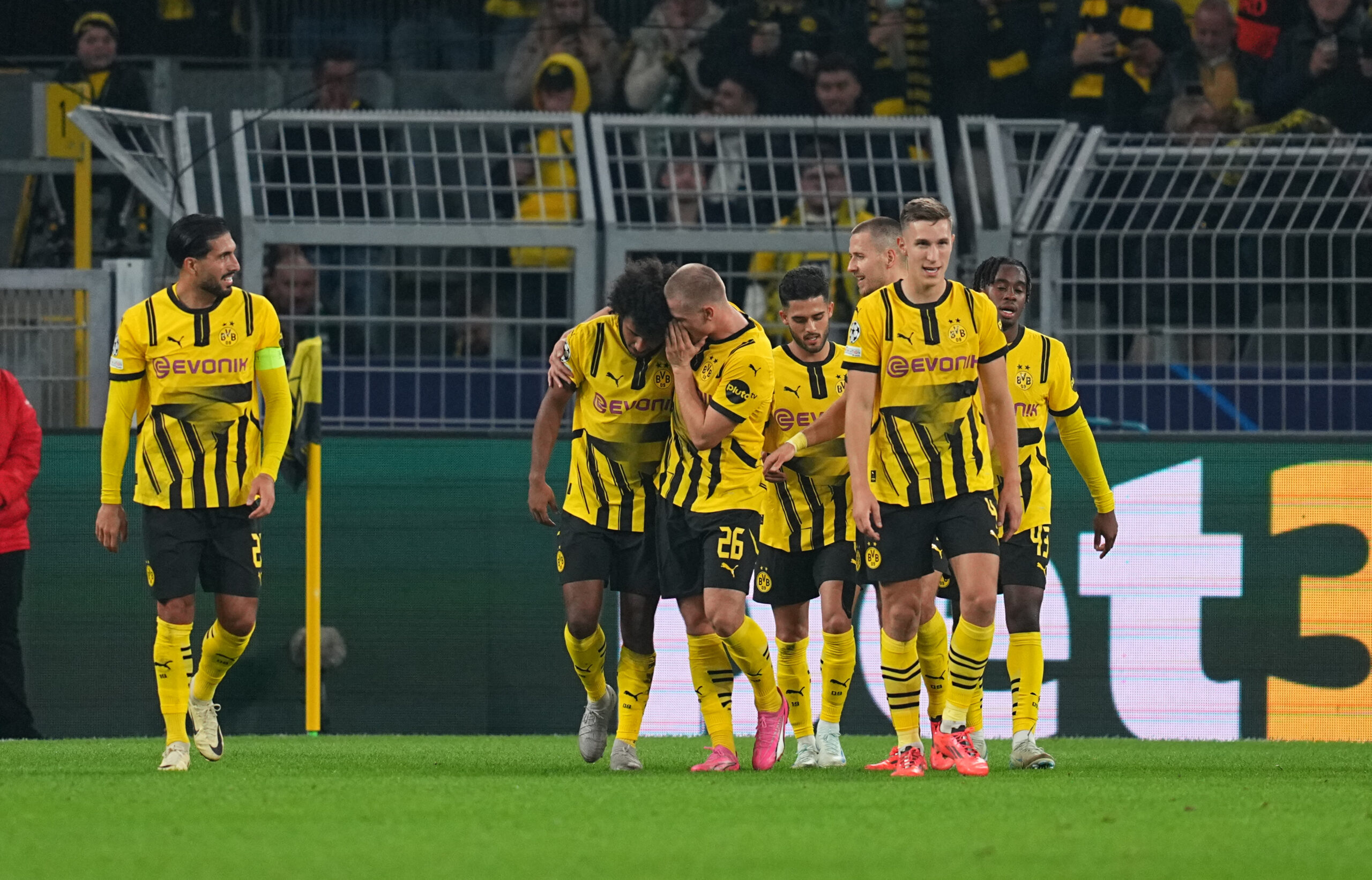 October 01 2024: Karim Adeyemi of Borussia Dortmund celebrates the teams fifth goal during a Champions League Group Phase MD2 game, Borussia Dortmund vs Celtic, at Signal Luna Park, Dortmund, Germany. Ulrik Pedersen/CSM (Credit Image: � Ulrik Pedersen/CSM via ZUMA Press Wire) 
LIGA MISTRZOW UEFA PILKA NOZNA SEZON 2024/2025
FOT. ZUMA/newspix.pl / 400mm.pl

POLAND ONLY !!!
---
newspix.pl / 400mm.pl