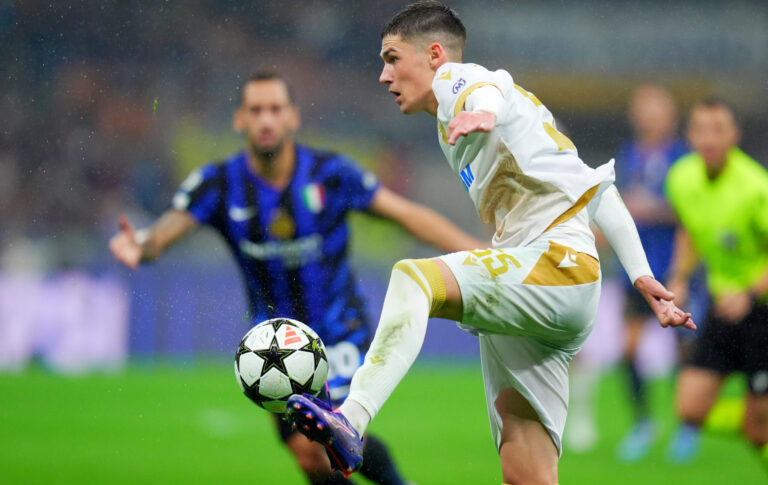 October 1, 2024, Milano, Italia: Red Star&#039;s Andrija Maksimovic  during the Uefa Champions League soccer match between Inter and Fc Crvena at the San Siro Stadium in Milan, north Italy -Tuesday , October 1th , 2024. Sport - Soccer . (Photo by Spada/LaPresse) (Credit Image: © Spada/LaPresse via ZUMA Press) 
LIGA MISTRZOW UEFA PILKA NOZNA SEZON 2024/2025
FOT. ZUMA/newspix.pl / 400mm.pl

POLAND ONLY !!!
---
newspix.pl / 400mm.pl