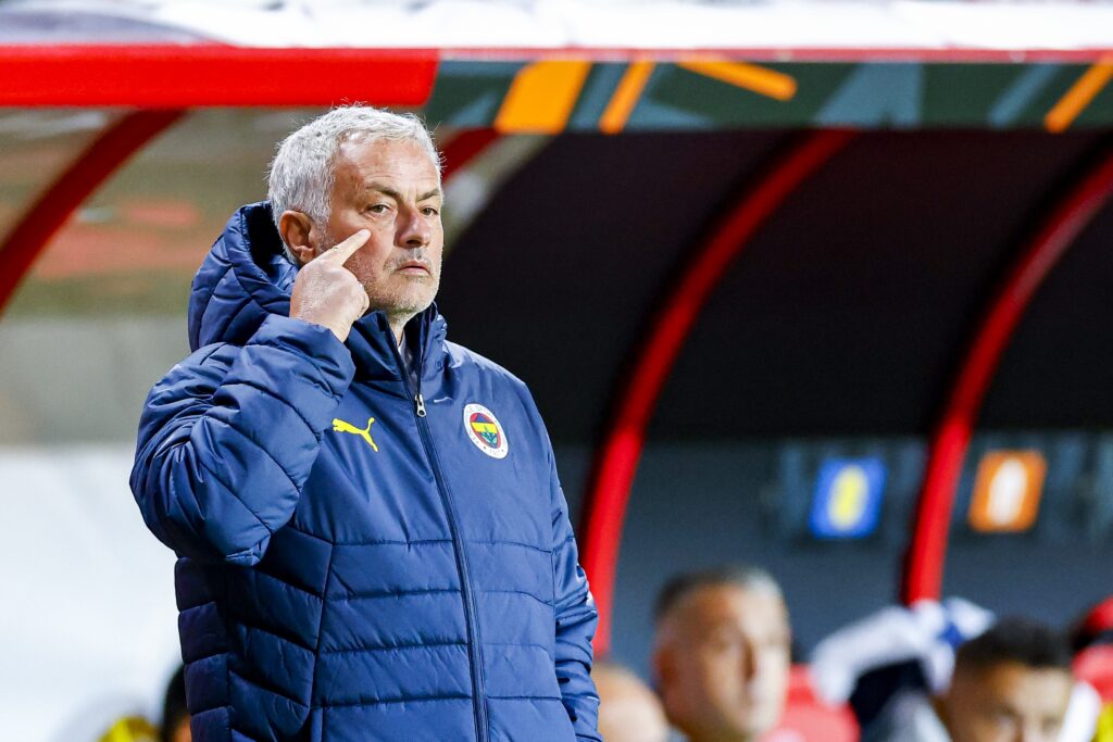 ENSCHEDE, 03-10-2024 , Stadium de Grolsch Veste, football, UEFA Europa League, season 2024 / 2025, during the match FC Twente - Fenerbahce, Fenerbahce trainer coach Jose Mourinho (Photo by Pro Shots/Sipa USA)
2024.10.03 Enschede
pilka nozna liga europy
Twente - Fenerbahce
Foto Pro Shots Photo Agency/SIPA USA/PressFocus

!!! POLAND ONLY !!!