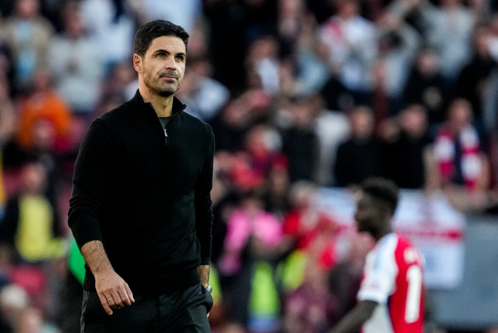 LONDON, ENGLAND - OCTOBER 5: Arsenal FC head coach Mikel Arteta looks on after the Premier League match between Arsenal FC and Southampton FC at Emirates Stadium on October 5, 2024 in London, England. (Photo by Rene Nijhuis/MB Media)
2024.10.05 Londyn
Pilka nozna liga angielska
Arsenal Londyn - Southampton FC
Foto Rene Nijhuis/MB Media/PressFocus

!!! POLAND ONLY !!!