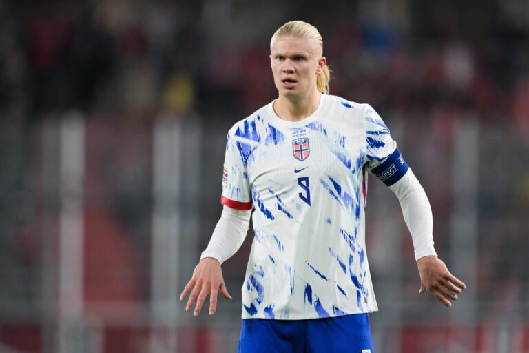 October 13, 2024, Linz, Austria: 241013 Erling Braut Haaland of Norway during the Nations League football match between Austria and Norway on October 13, 2024 in Linz. .Photo: Vegard Grott / BILDBYRN / kod VG / VG0677.bbeng fotboll football soccer fotball nations league landskamp norge norway osterrike osterrike austria (Credit Image:  Vegard GrTt/Bildbyran via ZUMA Press) 
LIGA NARODOW UEFA PILKA NOZNA SEZON 2024/2025
AUSTRIA v NORWEGIA
FOT. ZUMA/newspix.pl / 400mm.pl

POLAND ONLY !!!
---
newspix.pl / 400mm.pl