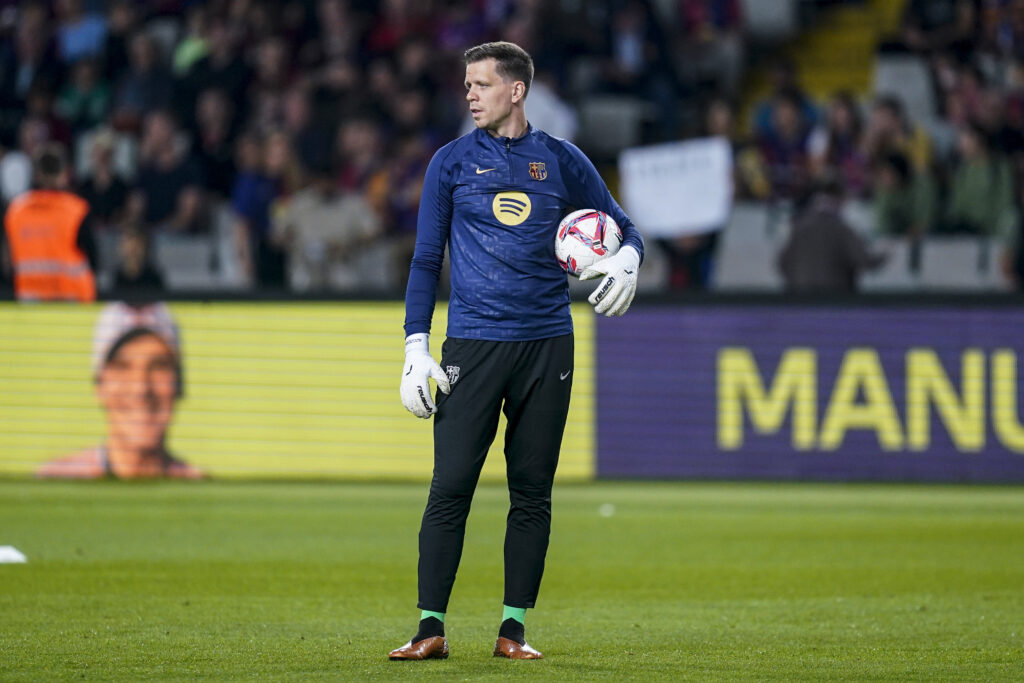 Wojciech Szczesny of FC Barcelona during the La Liga EA Sports match between FC Barcelona and Sevilla FC played at Lluis Companys Stadium on October 20, 2024 in Barcelona, Spain. (Photo by Sergio Ruiz / Imago)  (Photo by pressinphoto/Sipa USA)
2024.10.20 Barcelona
pilka nozna liga hiszpanska
FC Barcelona - Sevilla FC
Foto pressinphoto/SIPA USA/PressFocus

!!! POLAND ONLY !!!