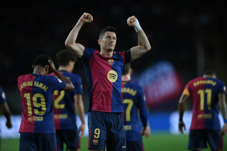 FC Barcelona, Barca v SEVILLA FC. OLIMPIC STADIUM LLUIS COMPANYS. MONTJUIC,BARCELONA. OCTOBER 20,2024 FC BARCELONA vs SEVILLA FC. October 20,2024 Robert Lewandowski 9 of FC Barcelona celebrates scoring his team s first goal during the match between FC Barcelona and Sevilla FC corresponding to the tenth day of La Liga EA Sports at Olimpic Stadium Lluis Companys of Montjuic in Barcelona, Spain. Barcelona ESP Copyright: xS.xRosx
2024.10.20 Barcelona
pilka nozna liga hiszpanska
FC Barcelona - Sevill
Foto IMAGO/PressFocus

!!! POLAND ONLY !!!