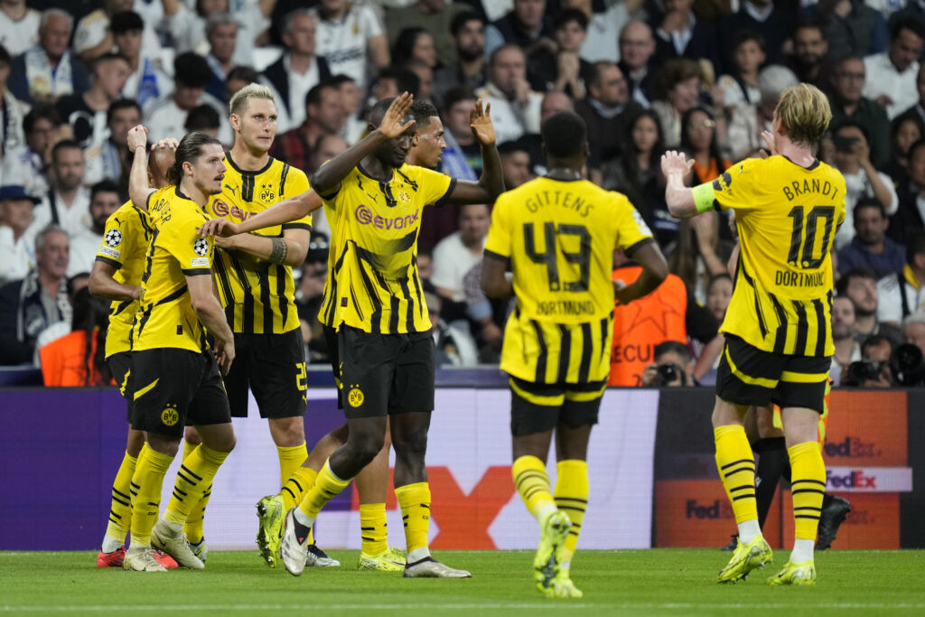 Donyell Malen of Borussia Dortmund during the UEFA Champions League match between Real Madrid and Borussia Dortmund played at Santiago Bernabeu Stadium on October 22, 2024 in Madrid, Spain. (Photo by Cesar Cebolla / PRESSINPHOTO)
2024.10.22 Madryt
pilka nozna Liga Mistrzow
Real Madryt - Borussia Dortmund
Foto Cesar Cebolla/pressinphoto/SIPA USA/PressFocus

!!! POLAND ONLY !!!