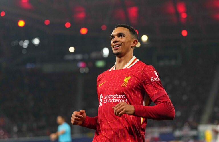 October 23 2024: Trent Alexander-Arnold of Liverpool looks on  during a Champions League Group Phase day 3 game, RB Leipzig vs Liverpool, at Red Bull Arena, Leipzig, Germany. Ulrik Pedersen/CSM/Sipa USA (Credit Image: © Ulrik Pedersen/Cal Sport Media/Sipa USA)
2024.10.23 Lipsk
pilka nozna liga Mistrzow
RB Lipsk - FC Liverpool
Foto Ulrik Pedersen/Cal Sport Media/SIPA USA/PressFocus

!!! POLAND ONLY !!!