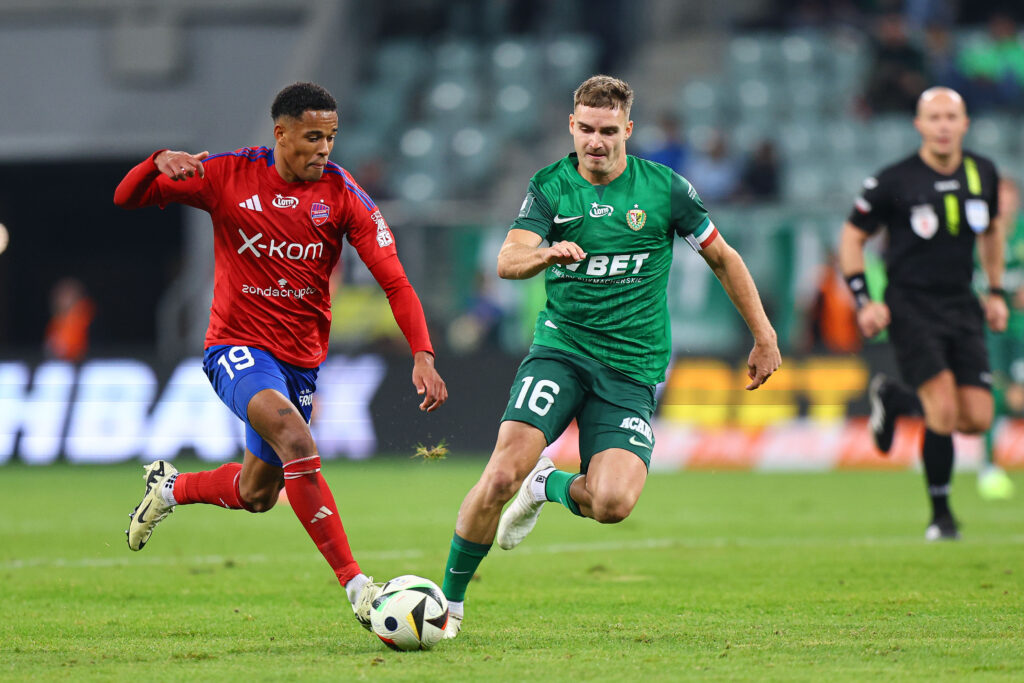 2024.10.26 Wroclaw
pilka nozna PKO Ekstraklasa sezon 2024/2025
Slask Wroclaw - Rakow Czestochowa
N/z Michael Ameyaw Peter Pokorny
Foto Pawel Andrachiewicz / PressFocus

2024.10.26 Wroclaw
Football - Polish PKO Ekstraklasa season 2024/2025
Slask Wroclaw - Rakow Czestochowa
Michael Ameyaw Peter Pokorny
Credit: Pawel Andrachiewicz / PressFocus