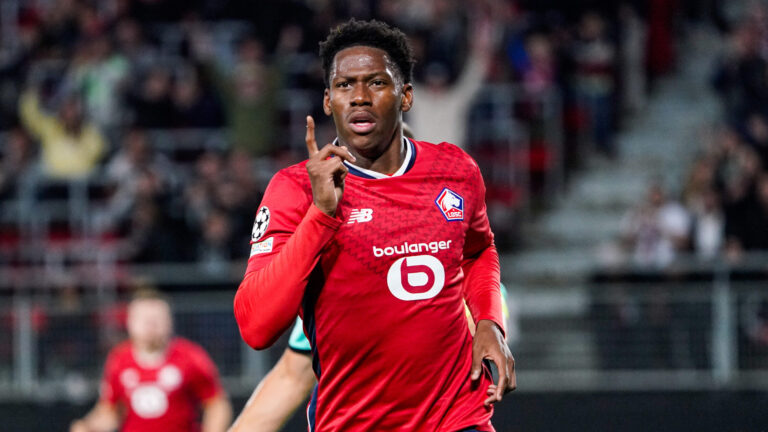 Jonathan DAVID of Lille celebrates scoring his team first goal during the UEFA Champions League Qualifying Round match between LOSC Lille and Slavia Praha at Stade du Hainaut on August 20, 2024 in Valenciennes, France. (Photo by Daniel Derajinski/Icon Sport) 
LIGA MISTRZOW PILKA NOZNA SEZON 2024/2025 
 KWALIFIKACJE
FOT.ICON SPORT/newspix.pl / 400mm.pl
POLAND ONLY!
---
newspix.pl / 400mm.pl