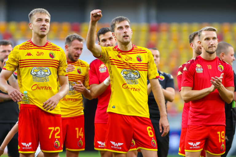 BIALYSTOK 03.08.2024
MECZ 3. KOLEJKA PKO EKSTRAKLASA SEZON 2024/25 --- POLISH FOOTBALL TOP LEAGUE MATCH: JAGIELLONIA BIALYSTOK - STAL MIELEC
MATEUSZ SKRZYPCZAK  TARAS ROMANCZUK  PAWEL OLSZEWSKI
FOT. MARCIN SELERSKI/400mm.pl