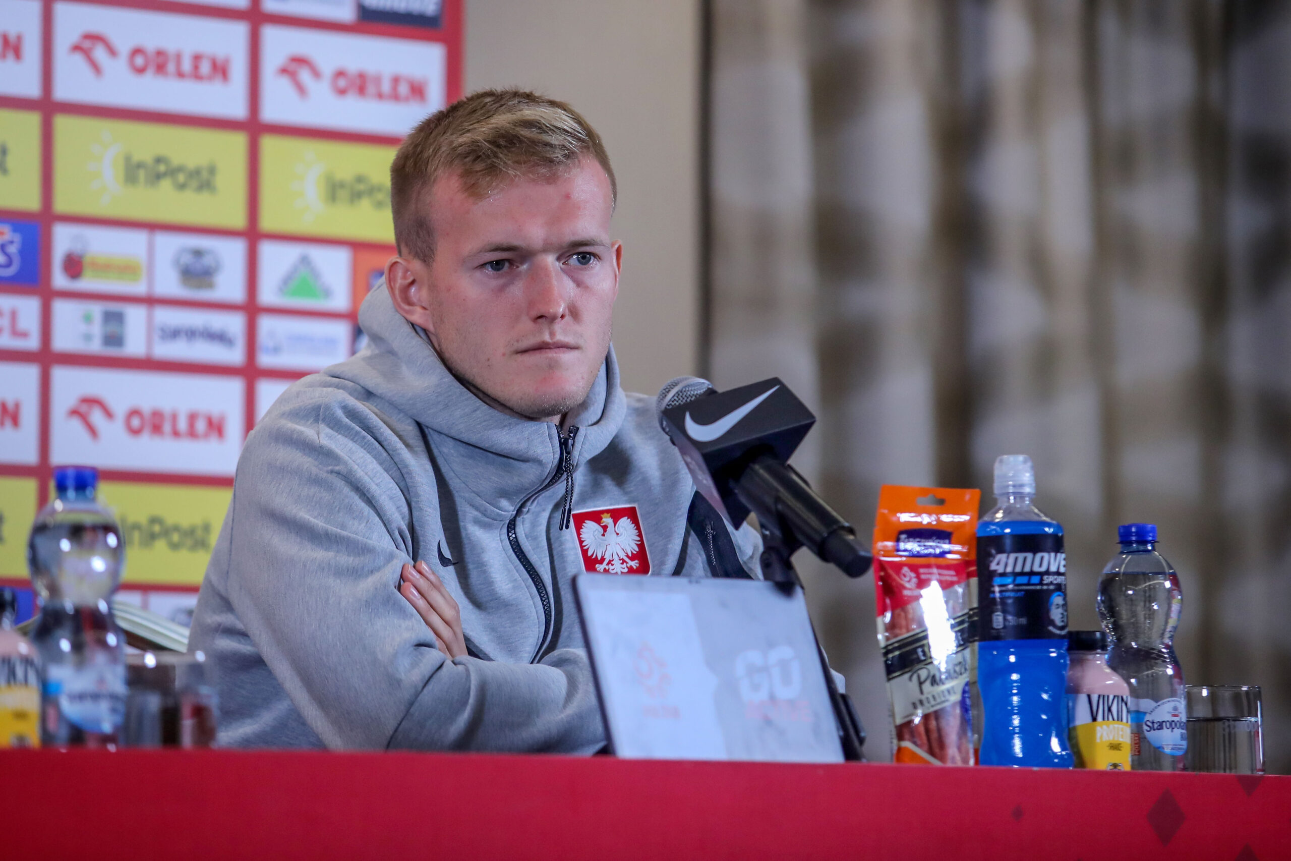 WARSZAWA 10.10.2024
KONFERENCJA PRASOWA REPREZENTACJI POLSKI--- POLISH FOOTBALL NATIONAL TEAM PRESS CONFERENCE IN WARSAW
KAROL SWIDERSKI
FOT. MARCIN SZYMCZYK/400mm.pl