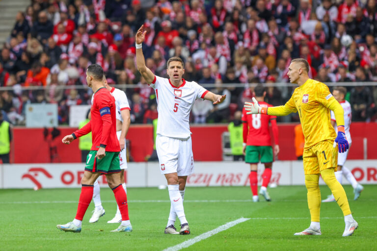 WARSZAWA 12.10.2024
MECZ 3. KOLEJKA GRUPA A1 LIGA NARODOW SEZON 2024/25: POLSKA - PORTUGALIA --- UEFA NATIONS LEAGUE FOOTBALL MATCH IN WARSAW: POLAND - PORTUGAL
JAN BEDNAREK LUKASZ SKORUPSKI 
FOT.ANNA KLEPACZKO/400mm.pl