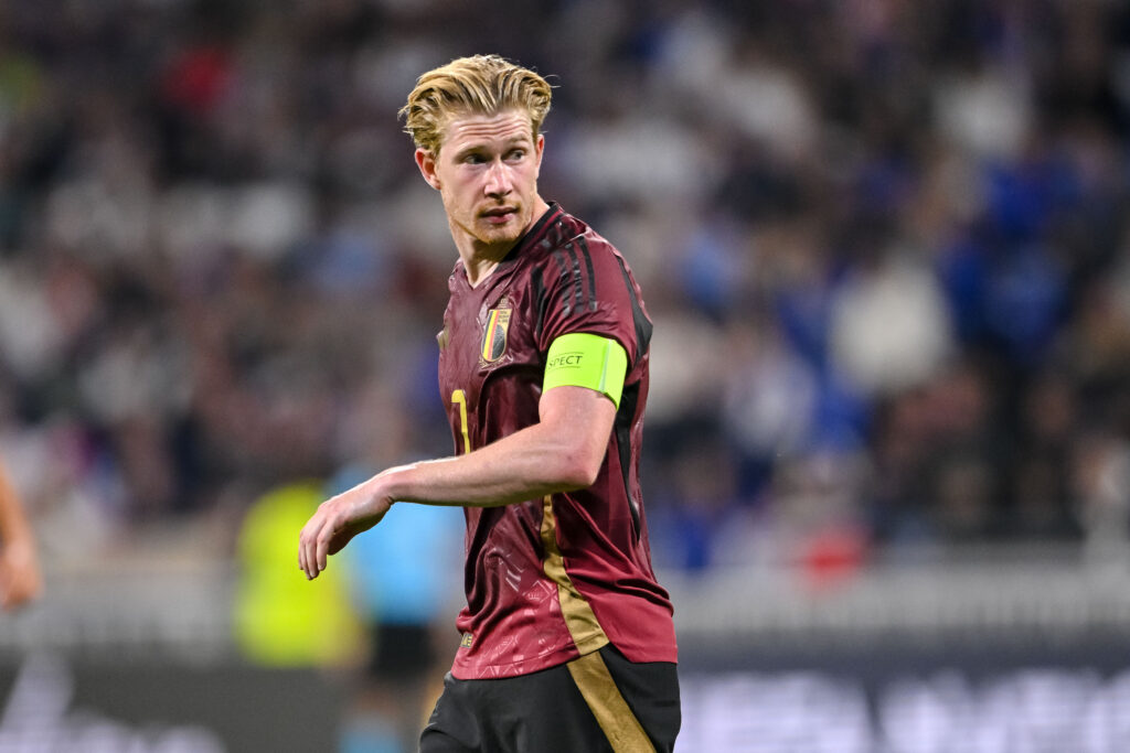 Kevin De Bruyne (Belgium) Looks on during the UEFA Nations League 2024/2025 League A - Group 2 match between France and Belgium at Groupama-Stadion on September 9, 2024 in Lyon , France.  (Photo by Harry Langer/DeFodi Images)  
LIGA NARODOW UEFA PILKA NOZNA SEZON 2024/2025
FRANCJA v BELGIA
FOT. DEFODI IMAGES/newspix.pl / 400mm.pl

POLAND ONLY !!
---
newspix.pl / 400mm.pl