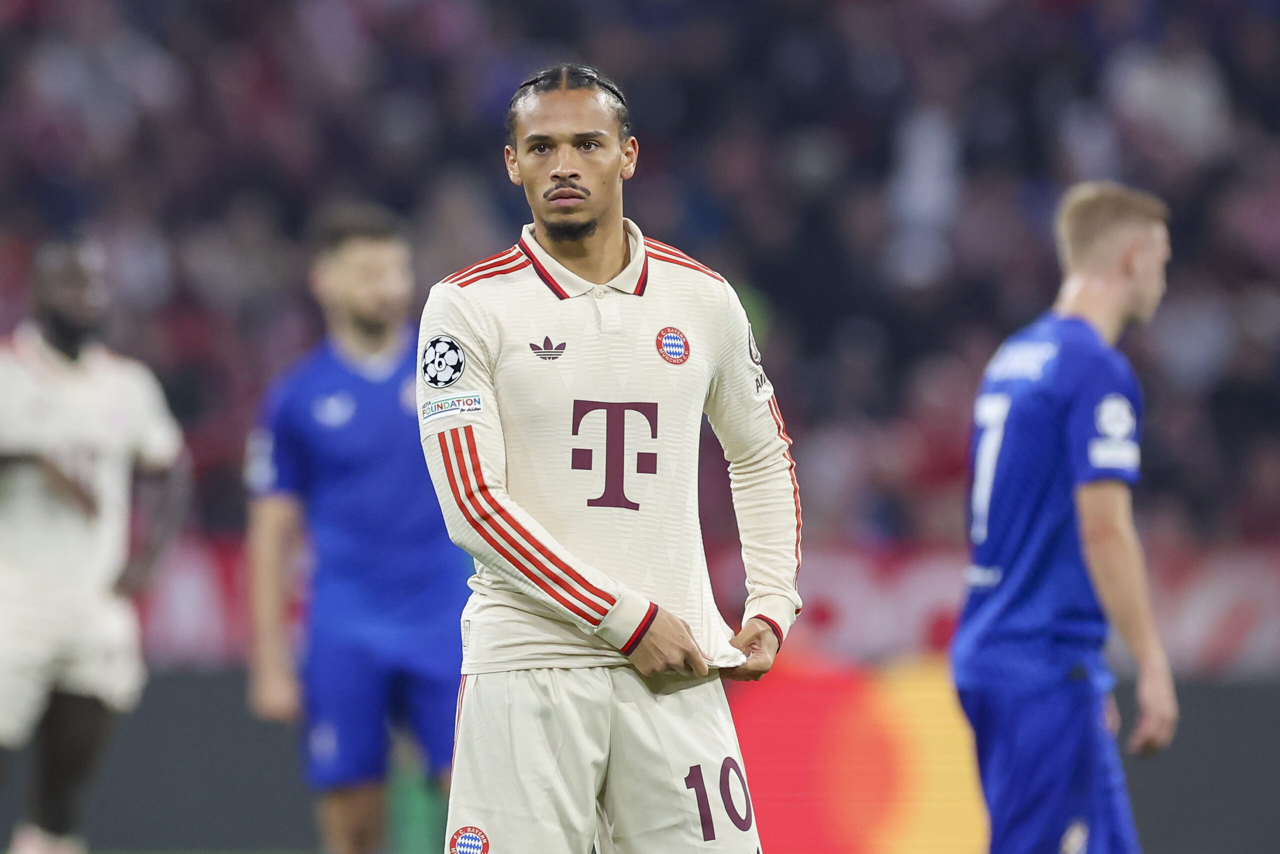 Leroy Sane (FC Bayern Muenchen) looks on during the UEFA Champions League 2024/25 League Phase MD1 match between FC Bayern Munchen and GNK Dinamo at Allianz Arena on September 17, 2024 in Munich, Germany.  (Photo by Marco Steinbrenner/DeFodi Images)
LIGA MISTRZOW PILKA NOZNA SEZON 2024/2025
FOT.DEFODI IMAGES/newspix.pl / 400mm.pl
POLAND ONLY!

---
newspix.pl / 400mm.pl